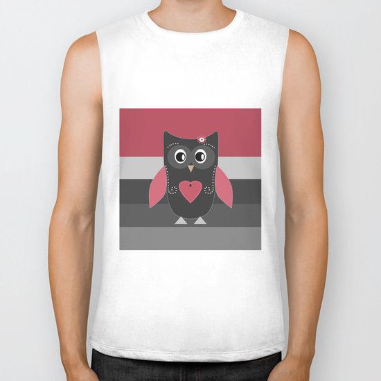Wonderful owl . Pillow . Biker Tank
