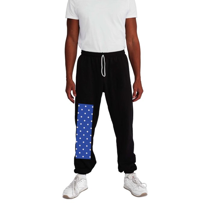 Small Polka Dots on Vintage Blue Sweatpants