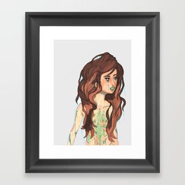 Mermaid Girl Framed Art Print