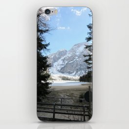 Dolomites - Lago di Braies d´inverni - nature landscape photgraphy iPhone Skin