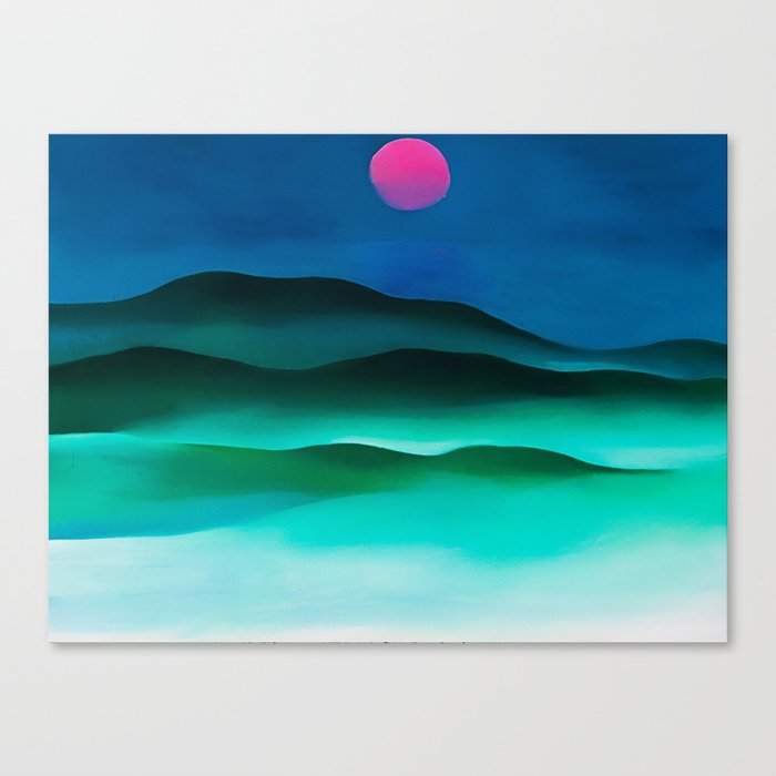 Georgia O'Keeffe - Pink Moon Over Water, 1923 Canvas Print