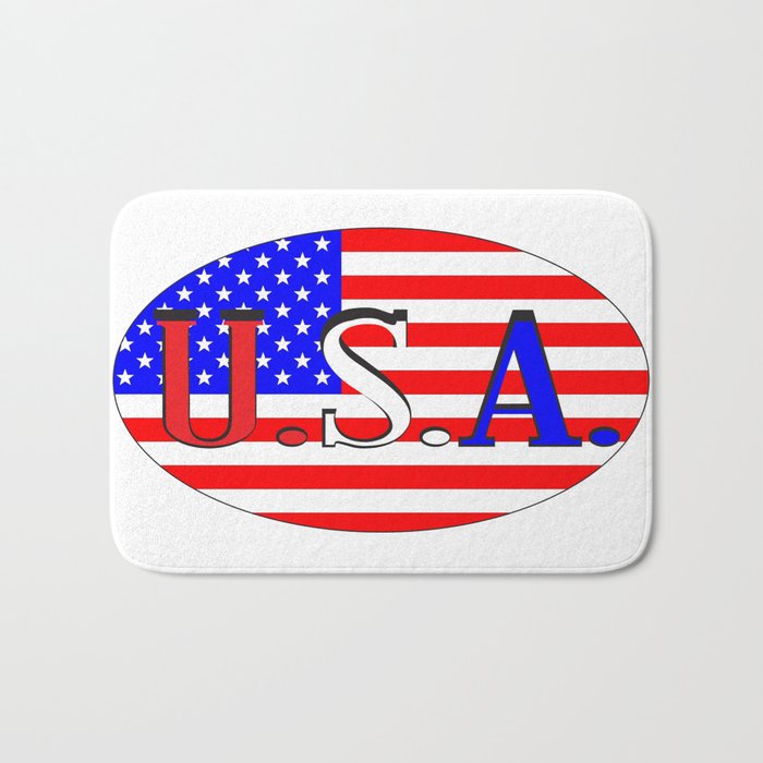 USA Isolated Rugby Ball Bath Mat