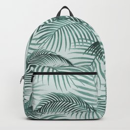 Watercolor Green Palm Leaves  Backpack