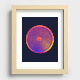 Supernova Superconductor | Science Photo Circle Hexagon Pattern Blue Orange Glowing Colors Recessed Framed Print