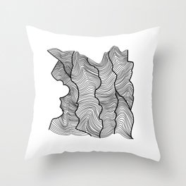 Contour Lines Throw Pillow