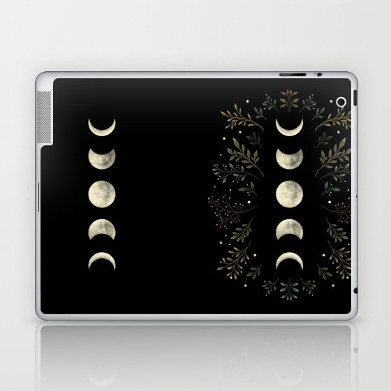 Moonlight Garden - Olive Green Laptop & iPad Skin