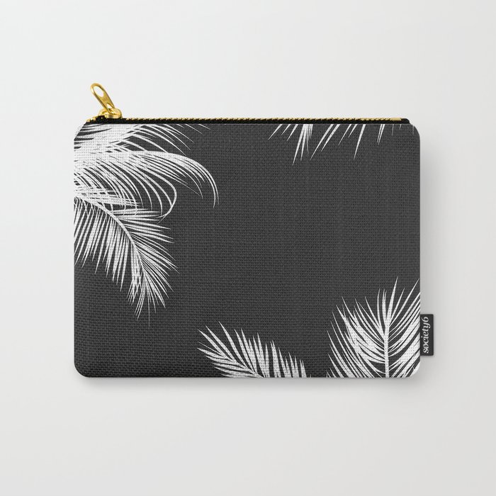 Black and White Fern Carry-All Pouch