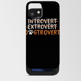 Introvert Extrovert Dogtrovert iPhone Card Case