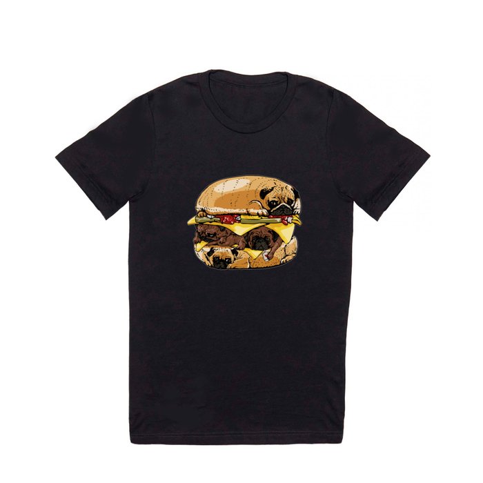 Pugs Burger T Shirt