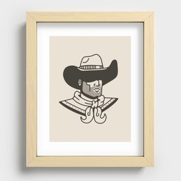 Faceless Cowboy Recessed Framed Print