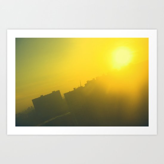 urban sunset Art Print