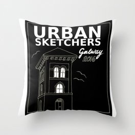 Urban sketchers Galway 2016 Throw Pillow