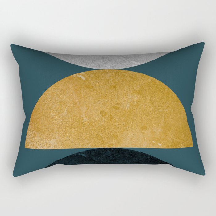 Abstraction_GEOMETRIC_SHAPE_LANDSCAPE_SUN_POP_ART_1214A Rectangular Pillow