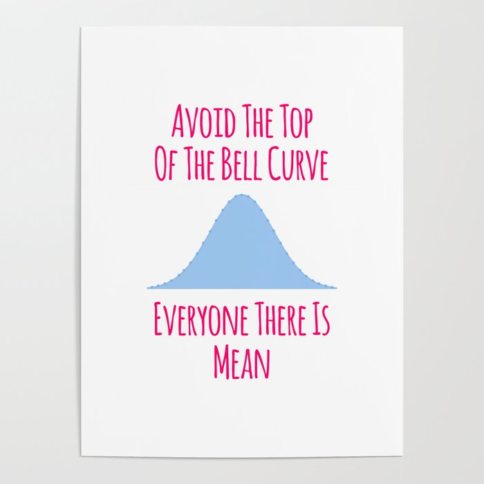 At the top of the bell curve
