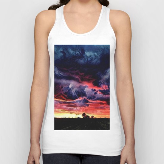 Sunset over the Horizon (Gorgeous Landscape) Unisex Tank Top