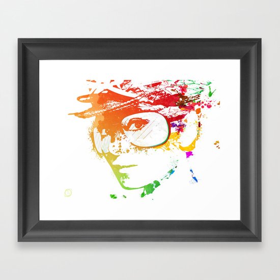 Audrey splash Framed Art Print
