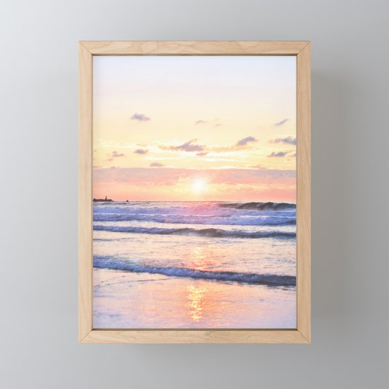 322 Pastel Sunset Tel Aviv Israel Framed Mini Art Print By