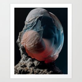 Bubblegum Sculpture Unveiling Mystique Art Print
