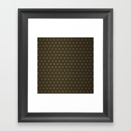 Asanoha Pattern Gold-Gradient  Framed Art Print