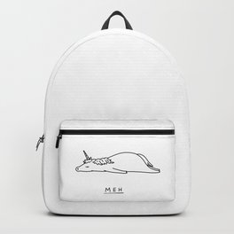 Meh Backpack | Magic, Curated, Animal, Unicorn, Meh, Doodle, Cute, Blackandwhite, Magical, Minimal 