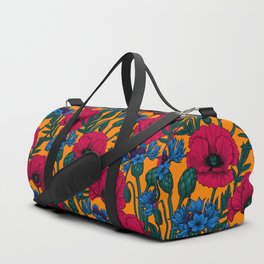 Red poppies and blue cornflowers Duffle Bag
