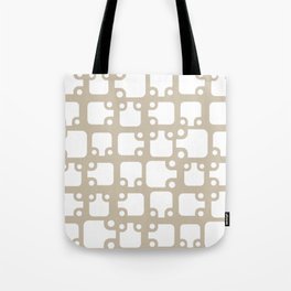 Mid Century Modern Abstract Pattern Slate Taupe 2 Tote Bag