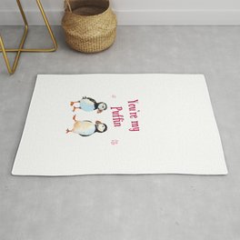 You're my Puffin - Valentine Day Area & Throw Rug