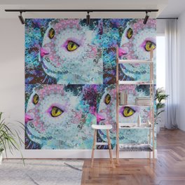 Kitty Cat Art Pretty Pink Nose by Sharon Cummings Wall Mural