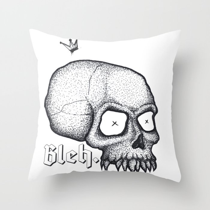 Skull King Throw Pillow