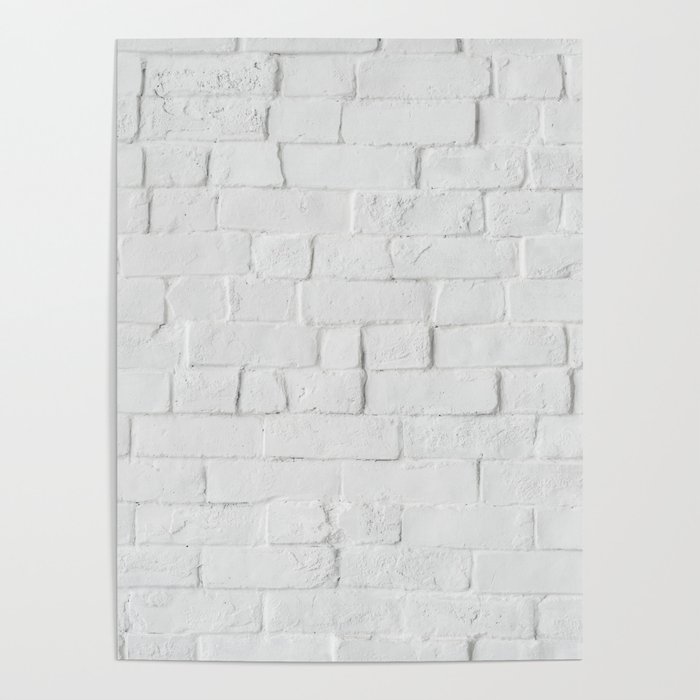 White Brick Poster
