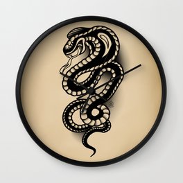 Traditional Tattoo Snake - BW Wall Clock | Tattoo, Ink Pen, Snake, Napiks, Drawing, Sailorjerry, Animal, Vintage, Traditionaltatt, Coffeestain 