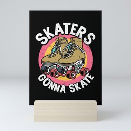 Skaters Gonna Skate Retro Mini Art Print