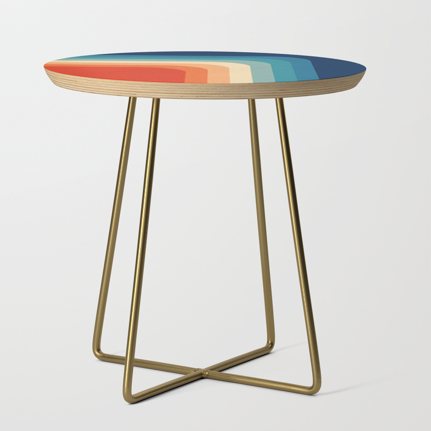 Retro 70s Color Palette Iii Side Table By Alisagal Society6