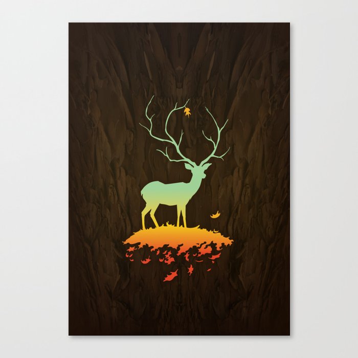 Fawn and Flora Canvas Print