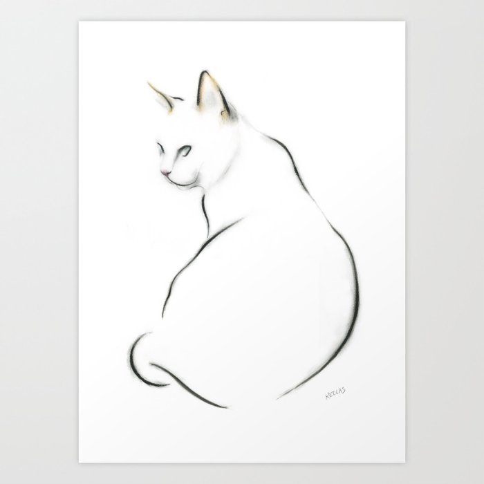 Cat study Art Print