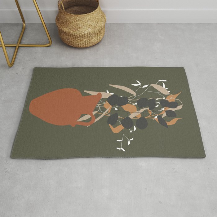 Pottery Wildflower Floral Rug