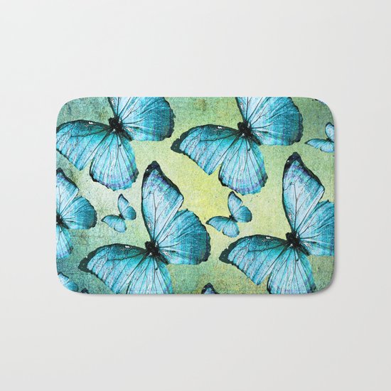 BUTTERFLY BLUE Bath Mat