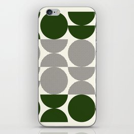 green dot geometrical pattern iPhone Skin