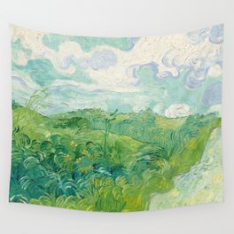 Green Wheat Fields Wall Tapestry
