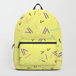 Yellow Lane SUSA Custom Backpack | Painting, Illutratution, Abstract, Digital, Typogrpahy, Comic, Acrylic, Aerosol, Pattern, Watercolor 