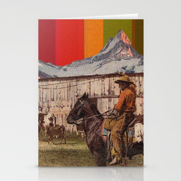 Rainbow Mt. Cowboy Stationery Cards