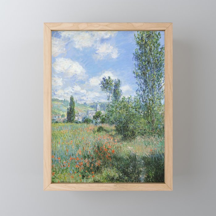 View of Vetheuil by Claude Monet, 1880 Framed Mini Art Print