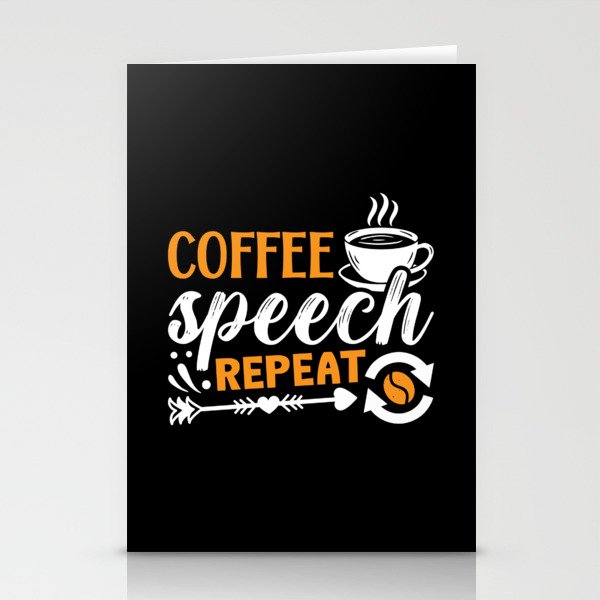 Mental Health Coffee Speech Repeat Anxie Anxiety Stationery Cards