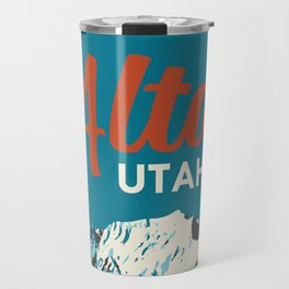 Ski Alta Utah Vintage Ski Poster Travel Mug