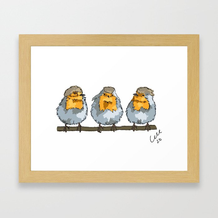 Yellow Birds Framed Art Print