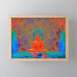 Cool Water Zen (Ultraviolet) (psychedelic, meditation) Framed Mini Art Print