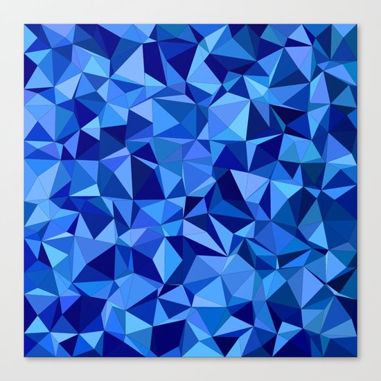 Blue tile mosaic Canvas Print