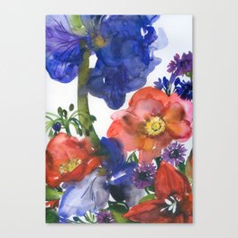 colorful bouquet: iris Canvas Print