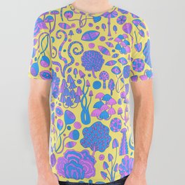 Magic Mushroom Forest All Over Graphic Tee