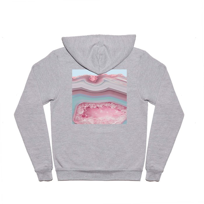 Blush and Teal Agate Hoody